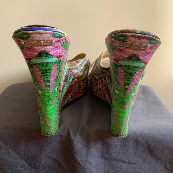 Jimmy choo multi color printed canvas - Picture 2 of 7